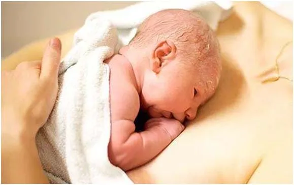 Baby on chest