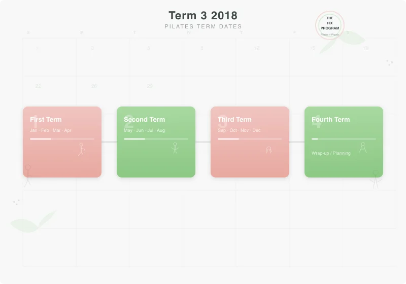 Draft Term 3 2018 CBD Pilates timetable
