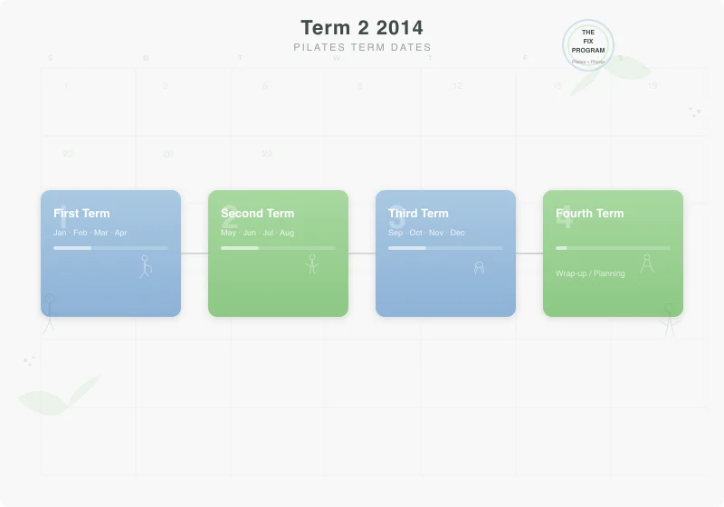Draft Term 2 Pilates Timetable - Sydney CBD