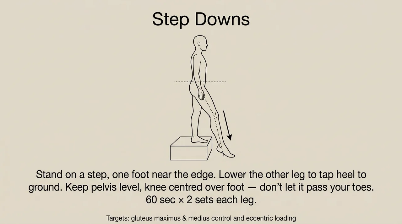 Step downs exercise Step downs exercise