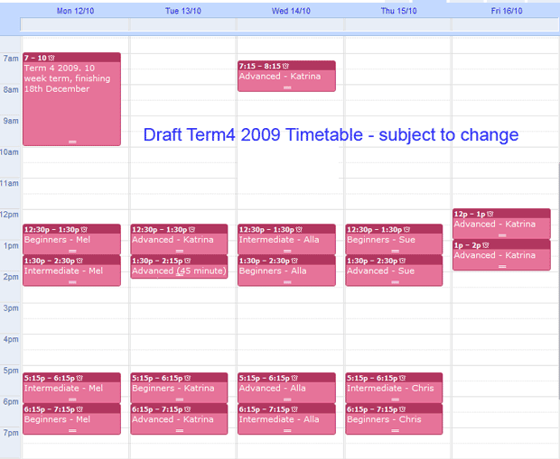 Term 4, 2009 is Fast  Approaching