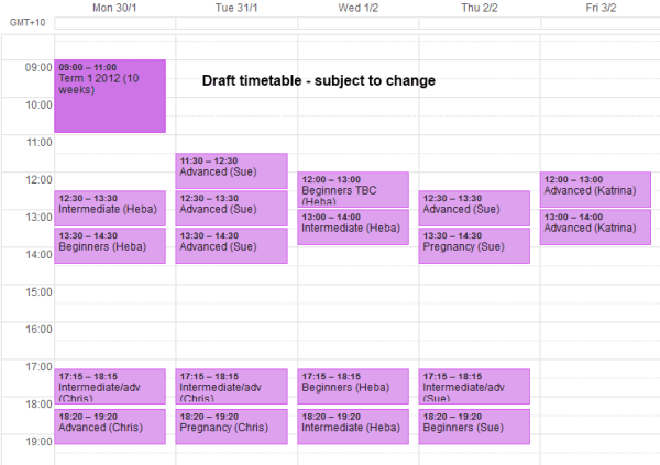 Term Dates 2012