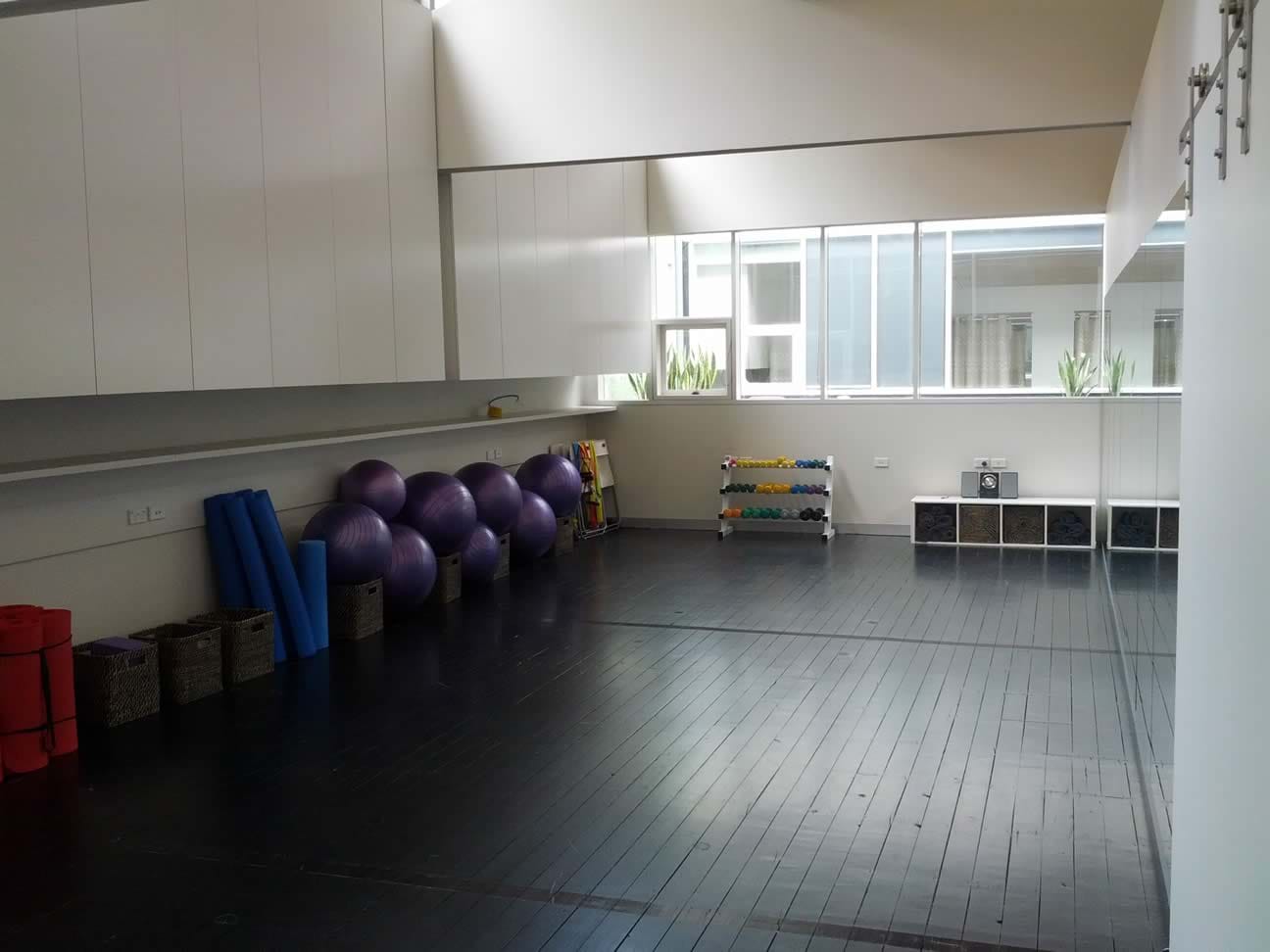 Pilates studio after