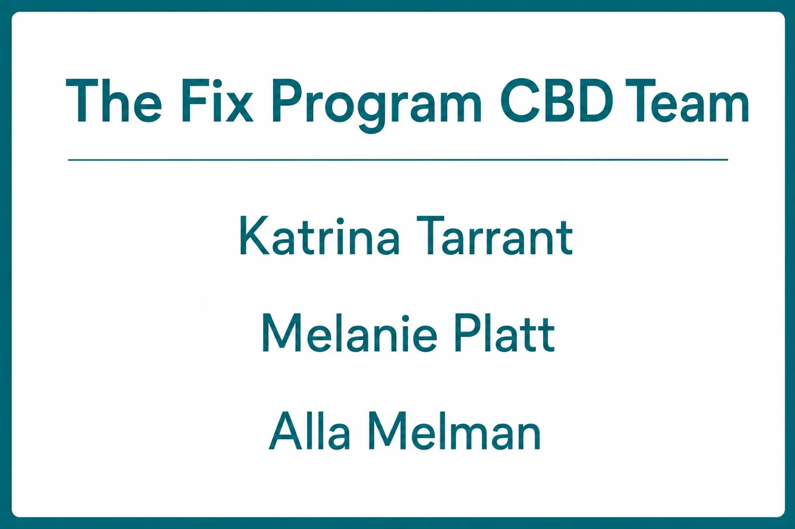 Who are the Fix CBD team?