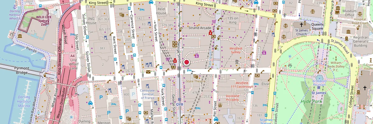 Map showing The Fix Program at Suite 2, Level 5, 424-428 George Street, Sydney